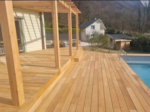 Terrasse et pergola piscine bois